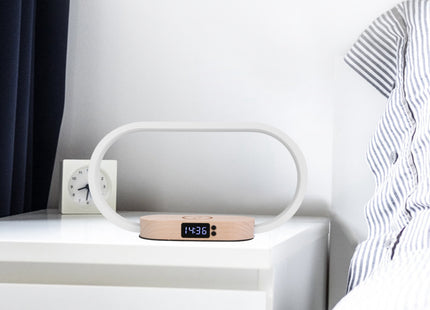 1 Set Bedside Table Lamp Touch Control Lamp With Clock Wireless Charging LED Desk Lamp Dimmable Nightstand Reading Lamp