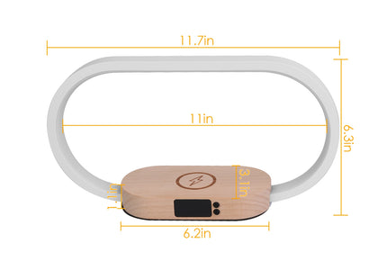 1 Set Bedside Table Lamp Touch Control Lamp With Clock Wireless Charging LED Desk Lamp Dimmable Nightstand Reading Lamp