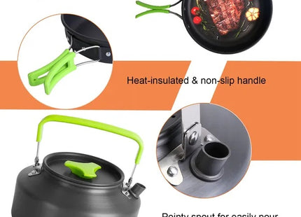 16Pcs Camping Cooking Ware Set Camping Stove Cookware Kit