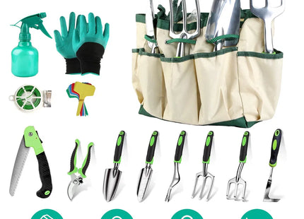13Pcs Garden Tool Set Aluminum Alloy Gardening Hand Tools Starter Kit With Garden Bag Outdoor Hand Tools