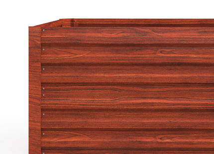 Galvanized Raised Garden Bed, Steel Outdoor Planters with Reinforced Rods, 71" x 36" x 23", Dark Brown