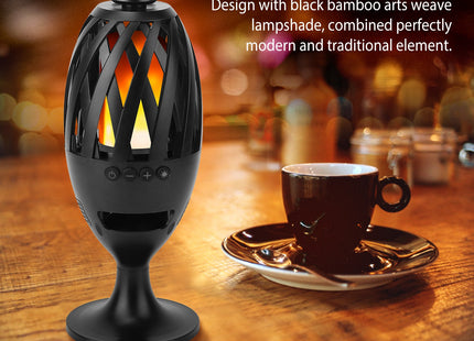 1Pc LED Flame Speakers Torch Wireless Speaker Waterproof Stereo Bass Speaker Outdoor Light-Up Speaker Atmosphere LED Flickers Night Light Patio Stake Lights Lantern For Party Camping