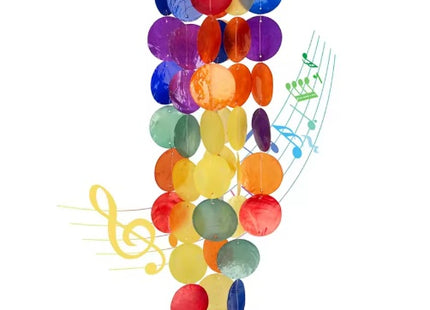 Wind Chimes For Outside Handcrafted Rainbow Capiz Shells Windchime Coastal Style Decor For Indoor Outdoors Garden Decor