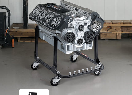Engine Stand, 750 LBS Load Capacity Engine Motor Stand, Heavy-Duty Steel Motor Holder With 4 Swivel Casters And 4 Hook Positions, Suitable For BB-CHEVY And GEN-1 SB-CHEVY Engines