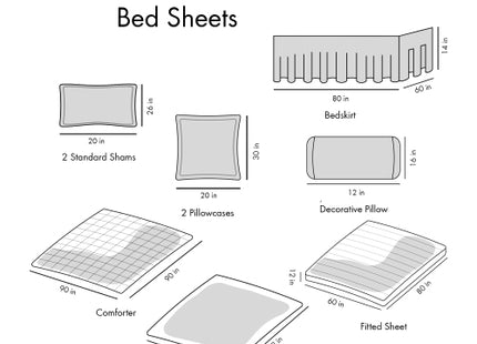 Queen Boho Comforter Set With Bed Sheets