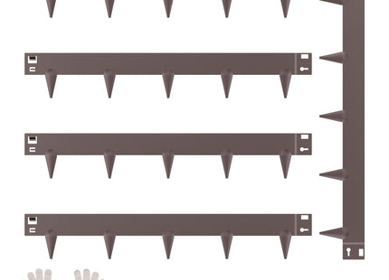 Steel Landscape Edging 5 Packs 39x3in Rust-Resistant Garden Edging Border Brown