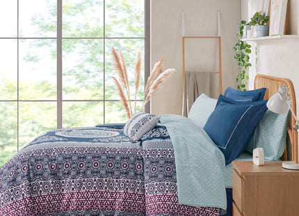 Queen Boho Comforter Set With Bed Sheets