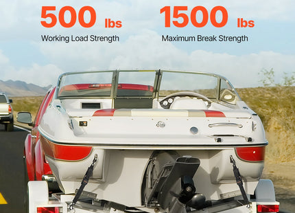 Retractable Ratchet Straps Tie Down Straps 2 In X 2 Ft For Boat  2 Pack