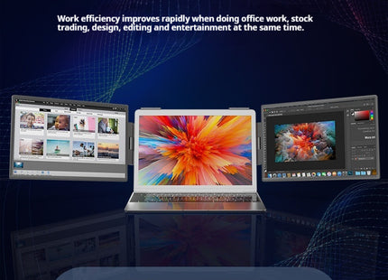 14-inch Dual-screen Portable Monitor Laptop With Wall-mounted External Expansion Screen Dual-screen Portable Screen